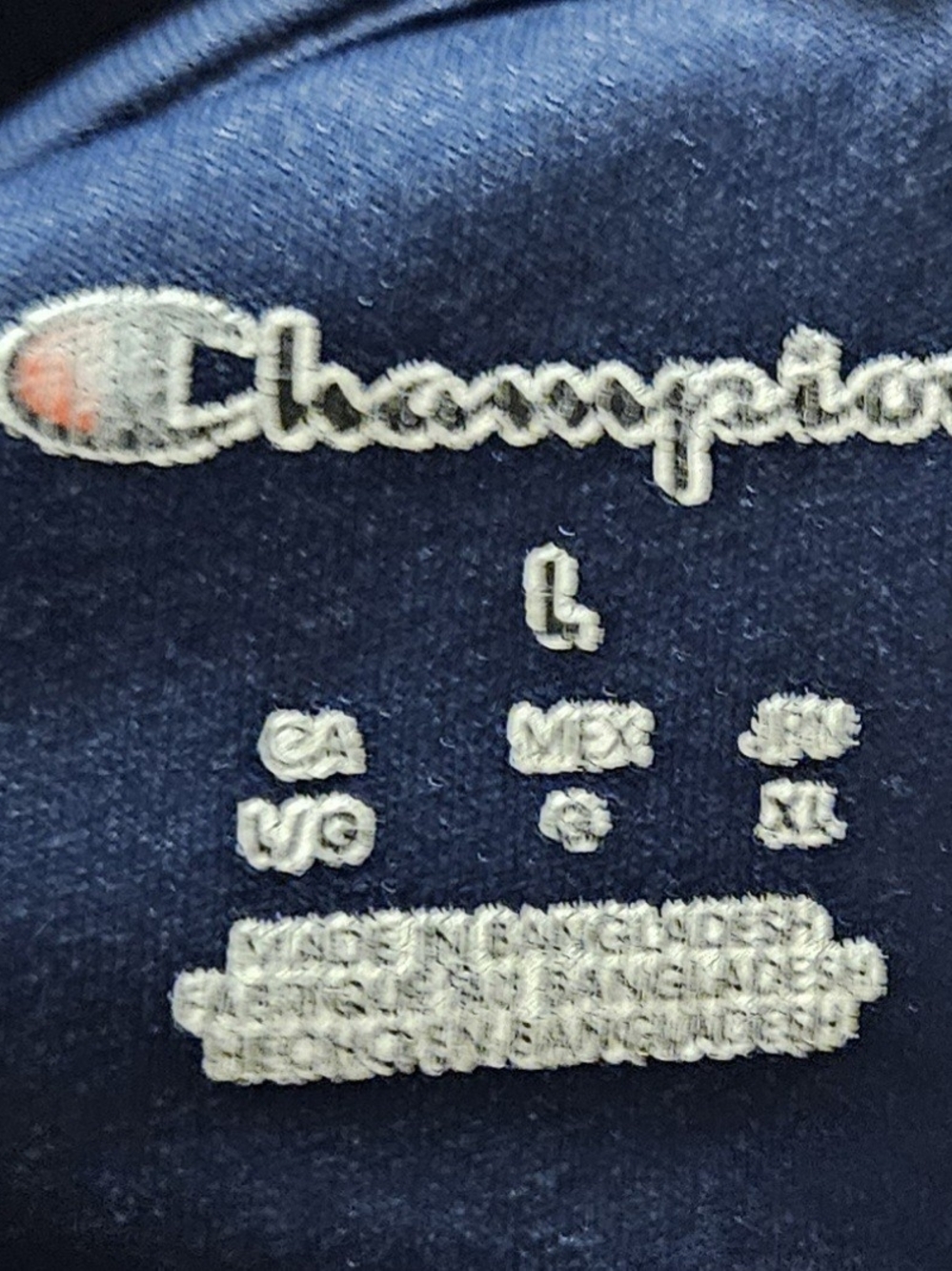 CHAMPION mens NORTH CAROLINA polo SIZE LARGE COLOR BLUE LL13D - Picture 13 of 14